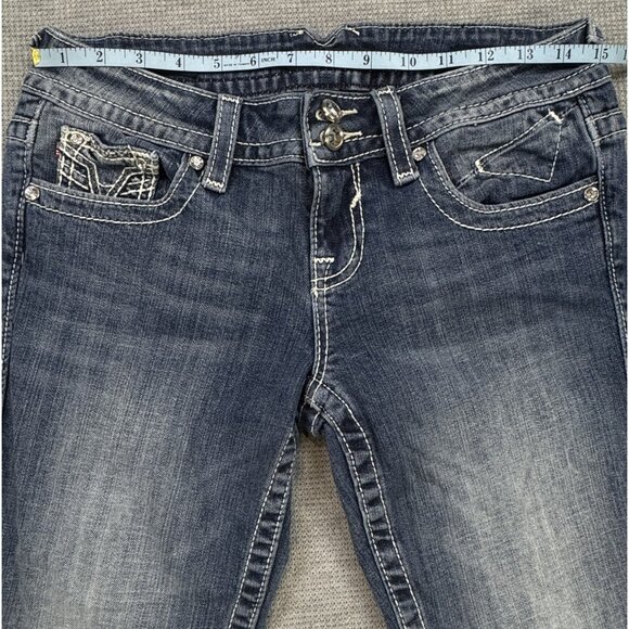 Vigoss Womens Blue Denim The New York Capri Jeans Low Rise Size 3/4 Length 21 - Picture 10 of 14
